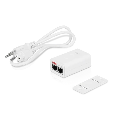 UBiQUiTi POE Adapter 2x1000Mbps, 24VDC @ 0.3A - POE-24-7W-G-WH