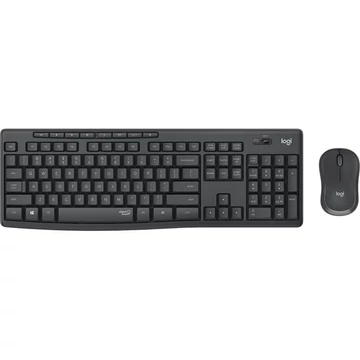 LOGITECH Billentyűzet + egér - MK295 Silent Vezeték Nélküli Combo Grafitszürke, US