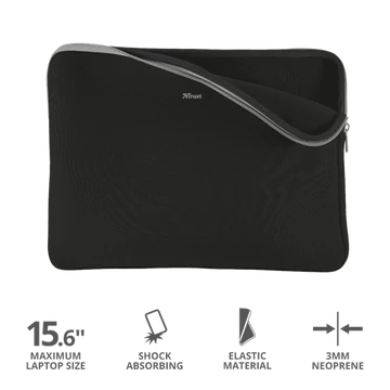 TRUST Notebook tok 21248 (Primo Soft Sleeve for 15.6" laptops - black)