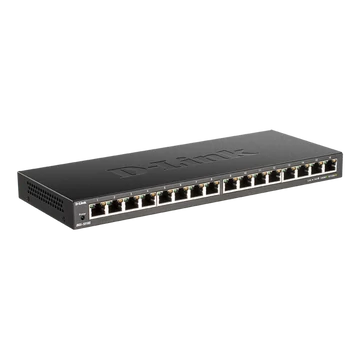 D-LINK Switch 16x1000Mbps Fémházas Asztali, DGS-1016S / E