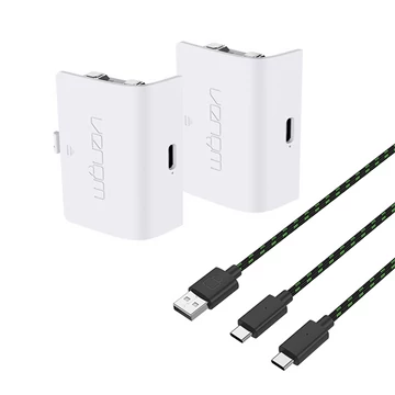 VENOM XBOX Series S / X & One Kiegészítő 2db akkumulátor + 3m Töltő kábel Fehér, VS2872