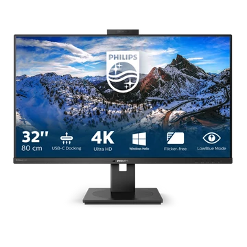 PHILIPS IPS monitor 31.5" 329P1H, 3840x2160, 16:9, 350cd / m2, 4ms, USB-C / 4xUSB / DP / 2xHDMI / LAN, hangszóró&webkamera