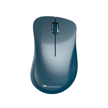 CANYON Vezeték Nélküli Egér, Optikai, 3 gombos, 1200dpi, 2db elemmel, kék - CNE-CMSW11BL