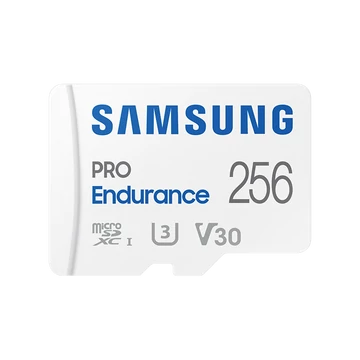 SAMSUNG Memóriakártya, PRO Endurance microSD kártya 256 GB, CLASS 10, UHS-I (SDR104), + SD Adapter, R100 / W40