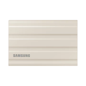 SAMSUNG Hordozható SSD T7 Shield, USB 3.2 Gen.2 (10Gbps), 2 TB, Bézs