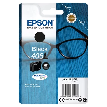 EPSON Tintapatron DURABrite Ultra tinta / Spectacles – 408 / 408L (XL, Black)