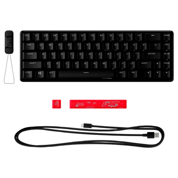 HP HYPERX Vezetékes Billentyűzet Alloy Origins 65 RGB HX Red Mechanikus USB US