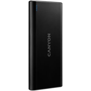 CANYON Powerbank, 10000mAh, USB-C / microUSB Input, 2xUSB Output, 5V-2,1A, fekete - CNE-CPB1006B