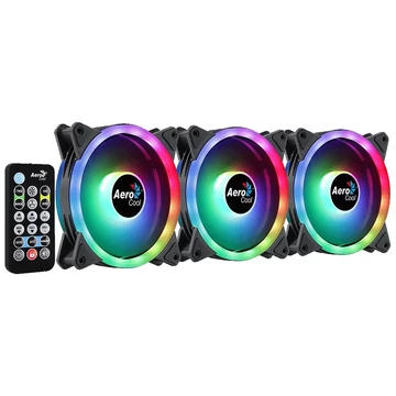 Ventilátor Aerocool Duo 12 Pro 3x 12cm ARGB LED + Vezérlő