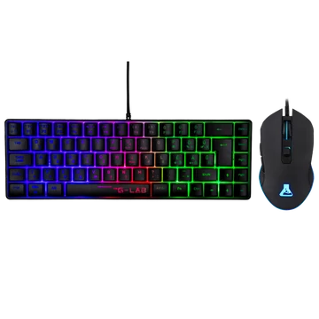 The G-Lab Gaming kit - 2 in 1 COMBO HYDROGEN B / HU (TKL billentyűzet, egér, 6200 DPI, RGB, USB-A, fekete, magyar)