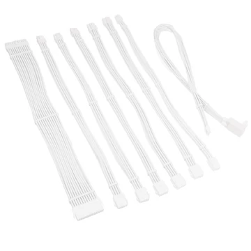 Kábel Kolink Core Pro fonott kábelhosszabbító kit 12V-2x6 Type 2 -  Brilliant White