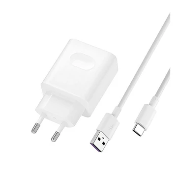 HUAWEI hálózati töltő USB aljzat (10V / 4000mA, 40W, PD gyorstöltés támogatás + Type-C kábel) FEHÉR (CP84 / HW-100400E)