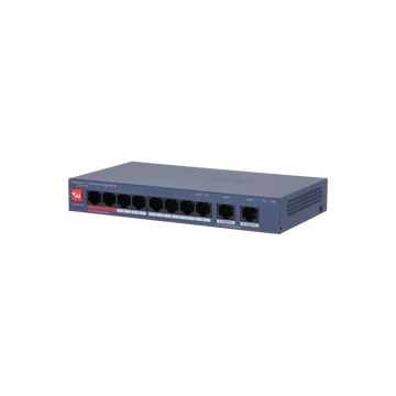 Dahua switch PoE - CS4010-8ET2GT-110 (Cloud menedzsment; 8x 10 / 100 Mbps PoE + 2x 10 / 100 / 1000 Mbps port, 110W)