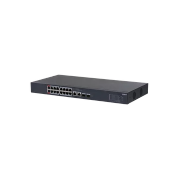 Dahua PoE switch - CS4218-16ET-135 (Cloud menedzsment; 16x 100Mbps at / af PoE; 2x 1Gbps; 2x 1Gbps SFP port; 135W PoE)