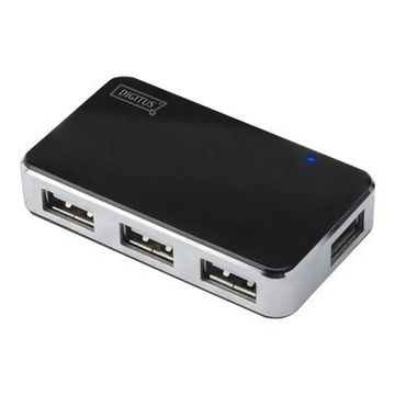DIGITUS DA-70220 DIGITUS Hub 4-port USB 2.0 HighSpeed, Power Supply, black