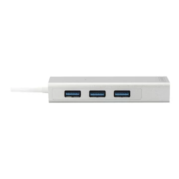 DIGITUS DA-70250-1 HUB 3-port USB 3.0 SuperSpeed with Gigabit LAN adapter, aluminium