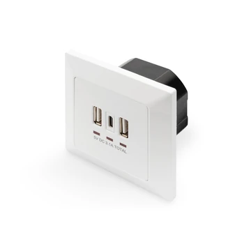 CHARGER BOX F.SMARTPHONE/TABLET 2XUSB 1XUSBTYPE-C 5V 3.1A