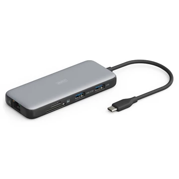 USB-C DOCKING STATION 8-PORT 2HDMI 3USB A 1RJ45-SD-MICROSD