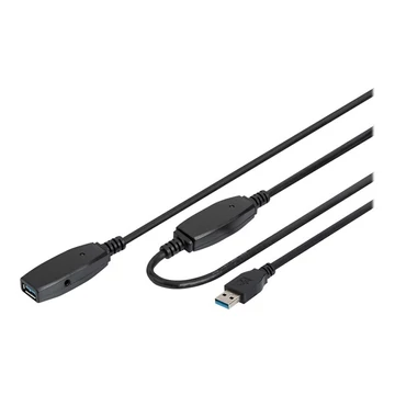 DIGITUS Extension Cable USB 3.0 SuperSpeed Type USB A/A M/F active black 10m