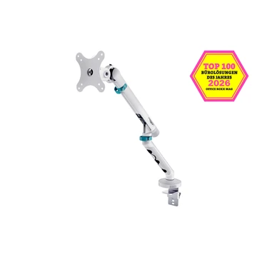 SINGLE MONITOR MOUNT 35 10KG MECH.SPRING VESA75X75100X100WHT