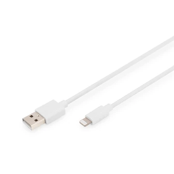 2M USB LIGHTNING SPRING CBL WHITE 5V 2.4A
