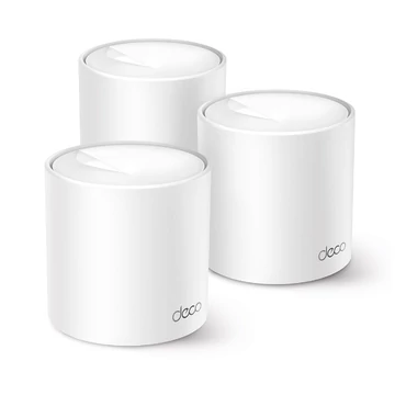 TP-Link Mesh WiFi AX1500 Deco X10 (3 pack; 300Mbps 2,4GHz + 1201Mbps 5GHz; WPA3; Wifi6; OFDMA; MU-MIMO)