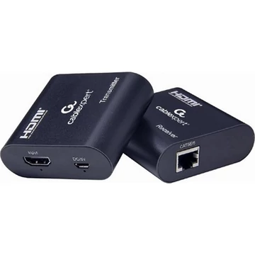 Gembird 1db HDMI 1.3 1db USB 2.0 micro B -> 1db RJ45 CAT6 UTP F / F video extender 60m fekete
