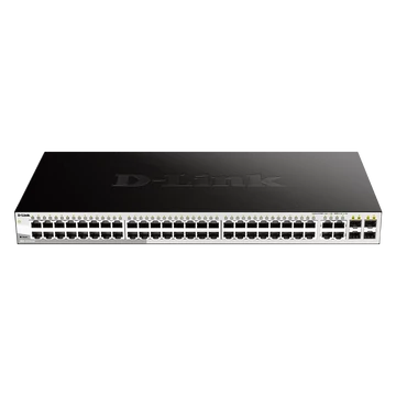 D-LINK Switch 48x1000Mbps + 4xGigabit SFP Menedzselhető Rackes, DGS-1210-52