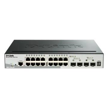 D-LINK Switch 16x1000Mbps + 2xGigabit SFP + 2xGigabit SFP+ Menedzselhető Rackes, DGS-1510-20 / E