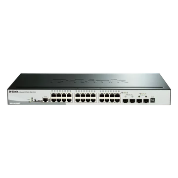 D-Link 28-Port Gigabit Stackable SmartPro PoE Switch including 2 SFP ports and 2