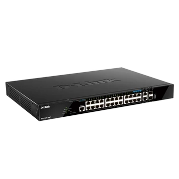 D-LINK Switch 24x1000Mbps(24xPOE) + 2x10G + 2xGigabit SFP+ Menedzselhető Rackes, DGS-1520-28MP / E