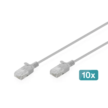 CAT6 U/UTP SLIM PA 10X05M GREY 10X 050M LSZH AWG 32/7 GREY