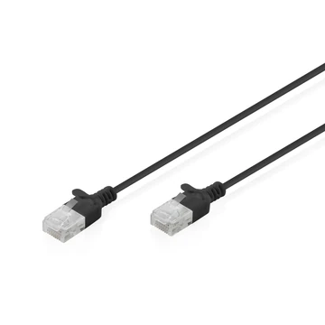 CAT6 U/UTP SLIM PATCH 05M BLK 050M LSZH AWG 32/7 BLACK