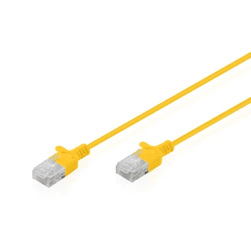 CAT6 U/UTP SLIM PATCH 05M YELL 050M LSZH AWG 32/7 YELLOW