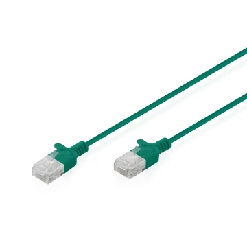 CAT6 U/UTP SLIM PATCH 15M GREE 15M LSZH AWG 32/7 GREEN