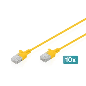 CAT6 U/UTP SLIM PA 10X3M YELL 10X 3M LSZH AWG 32/7 YELLOW