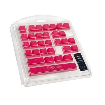 Billentyűzet kiegészítő Ducky Keycap szett Gumi Double-Shot Piros 31db-os