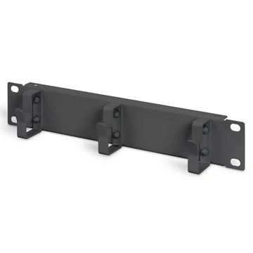10IN CABLE MANAGEMENT PANEL 1U 3X CABLE RINGS BLACK