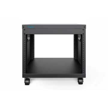 19 RACK MIT CASTORS 8HE BLACK 420X507X460MM TAPPED HOLES