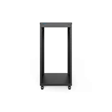 19 RACK MIT CASTORS 21HE BLACK 1000X507X460MM TAPPED HOLES