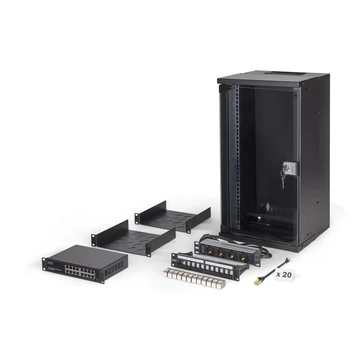 NETW-SET SOHO PRO 12HE 10SW 254MM WALLMOUNT + ACCESSORIES