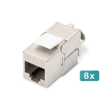 CAT 6A KEYSTONE MOD SHIELD 8PCS SHIELDED TOOL-FREE CONNECTION