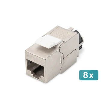 CAT 6A KEYSTONE MOD SHIELD 8PCS SHIELDED TOOL-FREE CONNECTION