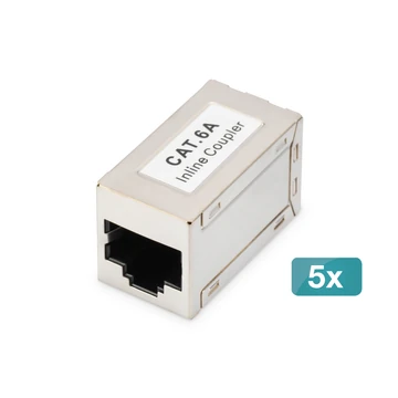 CAT 6A MOD COUP SHIELD 5X FULL SHIELD RJ45 TO RJ45