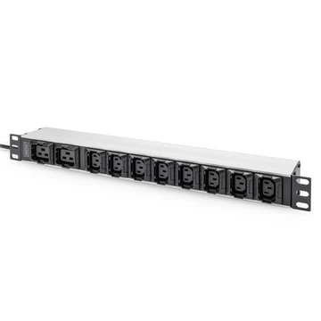 1U ALUMINUM PDU RACKMOUNTABLE 8X C13 2X C19 16A IEC C20 PLUG