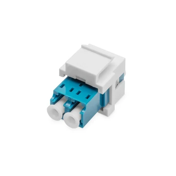 LWL-LC/LC-DUPLEX-COUPLER SINGLM F KEYSTONEPANEL OS2 BLUE FRAME