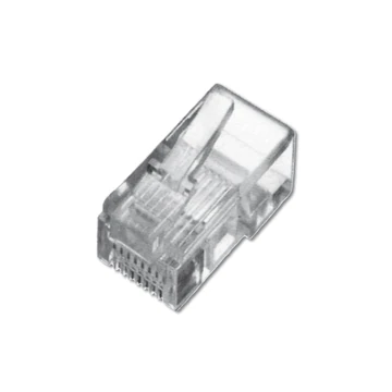 MODULARPLUG F ROUNDCABLE 100X FOR ROUNDCABLE 8P8C UNSHIELDED
