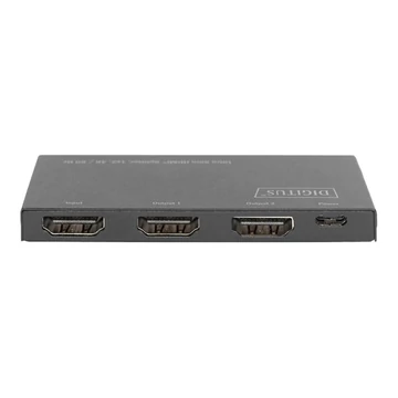 DIGITUS DS-45322 Ultra Slim HDMI Splitter 1x2 4K/60Hz HDR HDCP 2.2 18 Gbps Micro USB powered