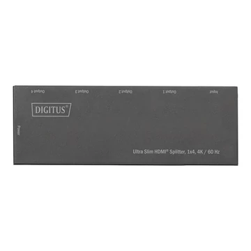 DIGITUS DS-45323 Ultra Slim HDMI Splitter 1x4 4K/60Hz HDR HDCP 2.2 18 Gbps Micro USB powered