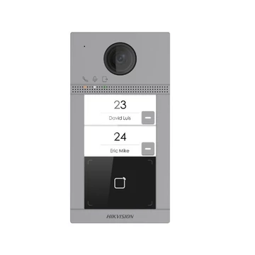 Hikvision IP kaputelefon - DS-KV8213-WME1 (2MP, kültéri egység, 2 lakásos, IP65, IR, I / O, wifi, Mifare kártyaolvasó)